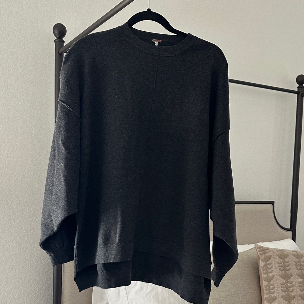 Free People charcoal easy street  Sweater XS